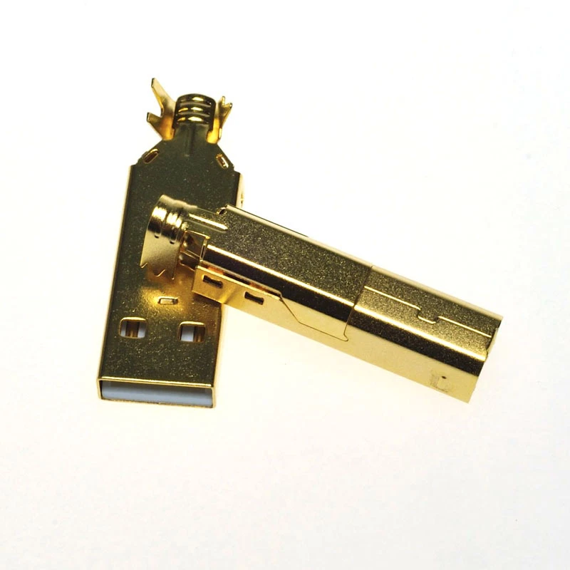 5Sets USB2.0 A to B Male Plug Connector Gold Plated Case Cover fr USB Cable - Image 4 of 4