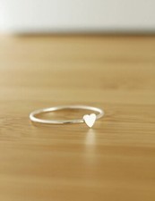 Handmade Heart Shape 925 Sterling Silver Minimalist Ring Statement Ring All Size