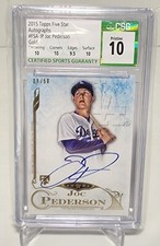 2015 Topps Five Star Auto Gold /50 Joc Pederson Rookie RC SGC 10 Pristine 10