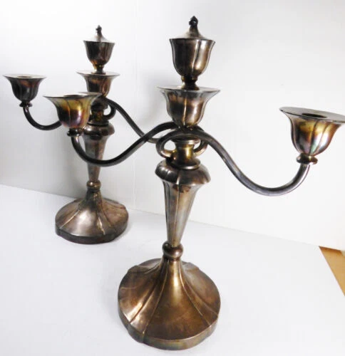 Candelabros de Plata vela tradicional