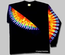 Tie Dye long sleeve shirt size 4XL - Only the sleeves are tie dyed-Gorgeous Dyes