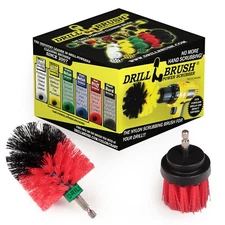 Drill Brush Cordless Drill Power Outdoor Scrub Brush Kit - Deck, Patio, Concrete