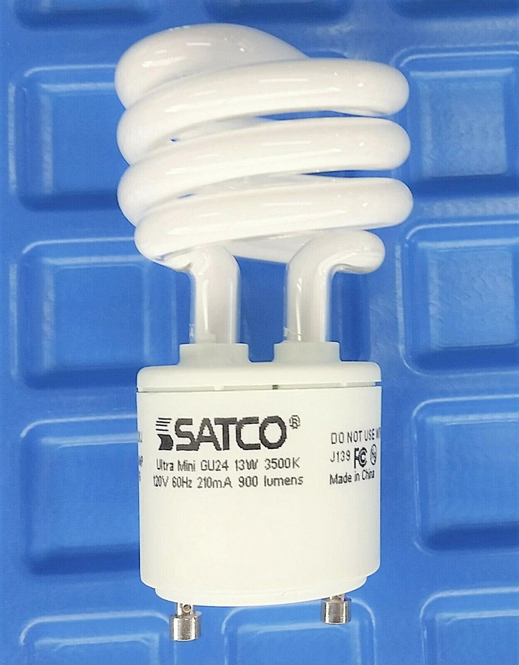 12x SATCO S8226 13W (60W Equal) GU24 3500K CFL Light Bulb replaces 33113SP35K - Image 2 of 4
