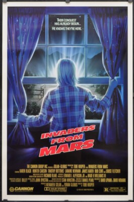 Invaders Von Mars 1986 Orig 27X41 R-Rated Film Poster Karen Schwarz Tobe Hooper