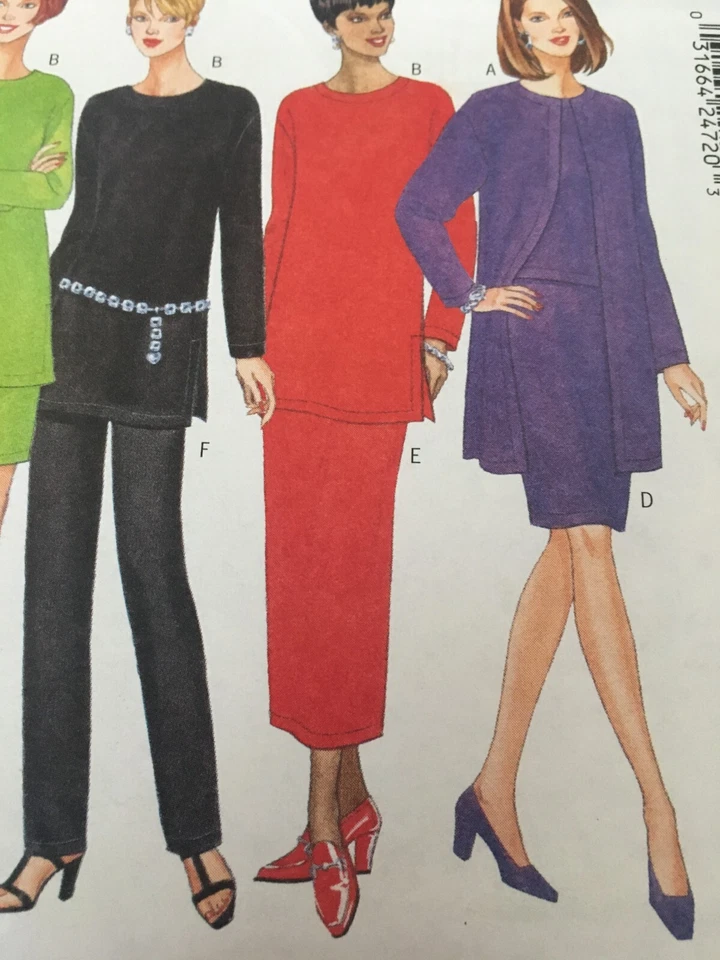 Butterick Sewing Pattern 4785 Work Capsule Wardrobe Top Tunic Pants Skirt XS S M - Image 4 of 4