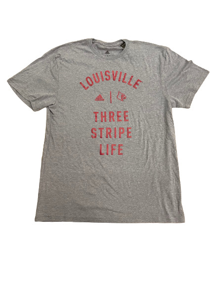 Футболка Adidas NCAA Louisville Cardinals Серая/красная Sz большого размера DN0932