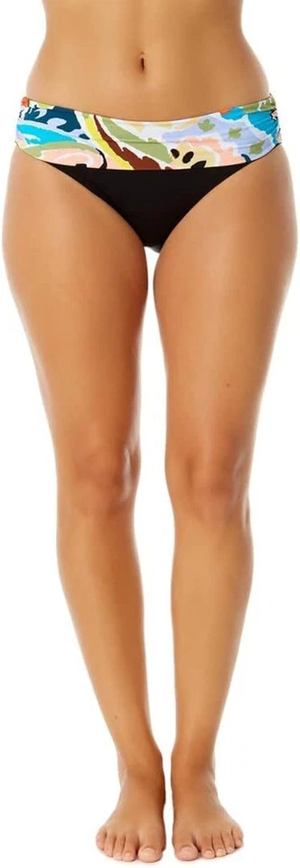 Nuevo con etiquetas Pantalones de bikini Anne Cole para mujer fruncidos laterales multicolor XS-20W $70 12HL380 Foto 2 de 4