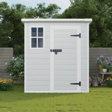 Storage Shed - Waterproof Resin w/ Floor, Window, Lockable Doors & Vents