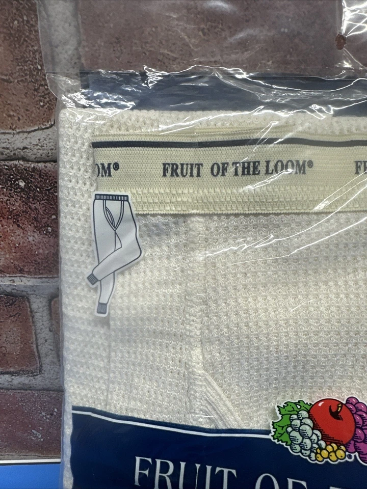 Calça térmica masculina Fruit of the Loom média 10-12 longa Johns nova na caixa 1999 - Imagem 3 de 4