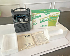 Vintage Soundesign Working Portable AM Radio Model 1437 Sound Design in Box Rare