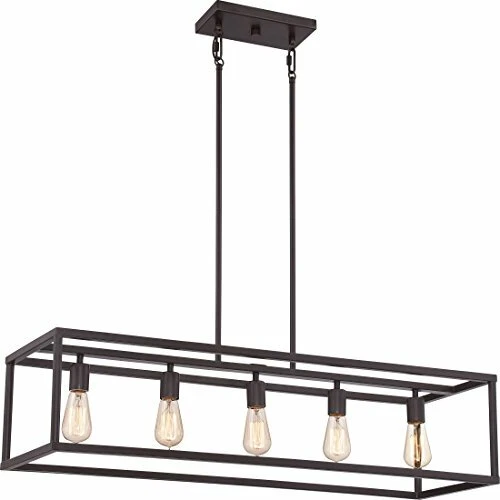 Quoizel NHR538WT 5-Light New Harbor Island Chandelier in Western Bronze - Picture 1 of 5