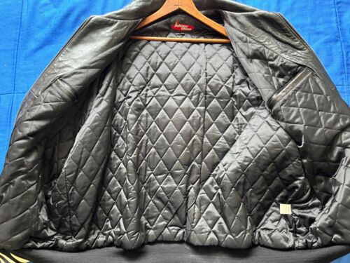 Vintage 90's OG Wu Tang Johnny Blaze leather motorcycle jacket varsity 3XL - Picture 5 of 12