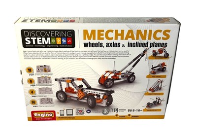 Engino Discovering STEM Mechanics Wheels Axles and Inclined Planes Set