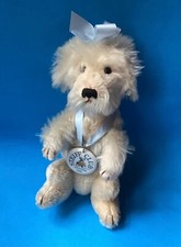 "STEIFF "POODLE 1931 CLUB EAN 420085 WHITE MOHAIR- YES-NO MECHANISM 28 cm/ 11 .