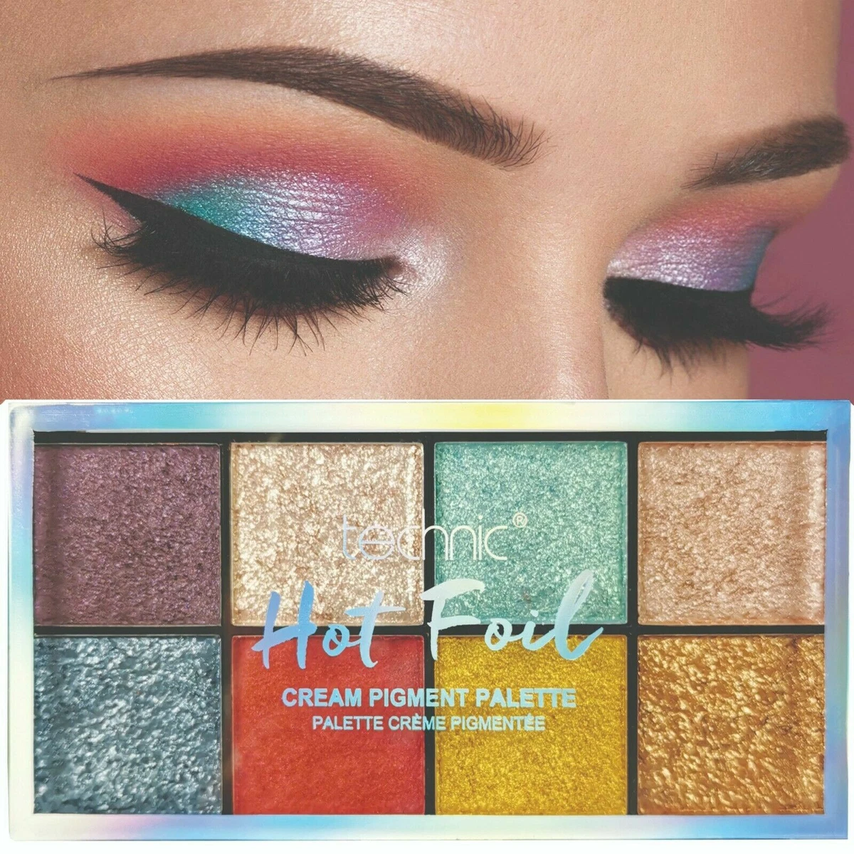 Technic Eyeshadow Palette Hot Foil Cream Pigment Metallic Shimmer