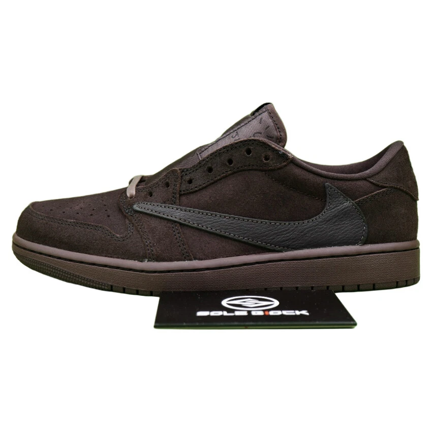 Travis Scott x Air Jordan 1 Low OG SP 'Velvet Brown'  Men's DM7866-202 In Stock - Image 4 of 4