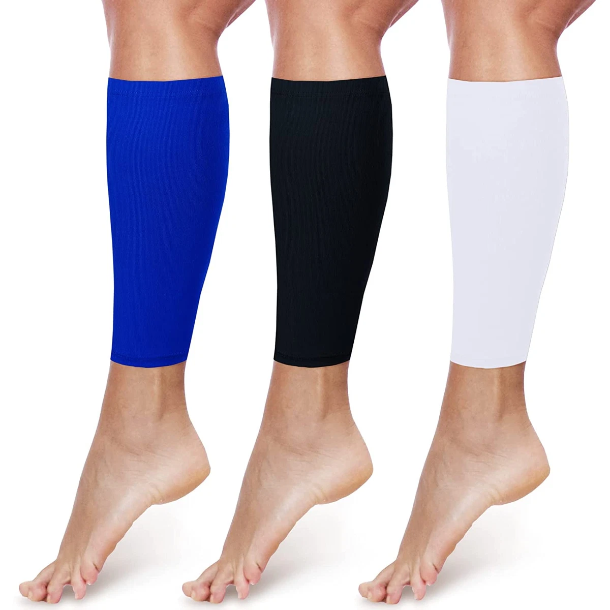 Highly Elastic Calf Compression Sleeves For Men & Women Calf Support Sleeves  Shin Splint Support, Footless Calf Compression Socks (Color : Black, Size :  Large) : : Health & Personal Care