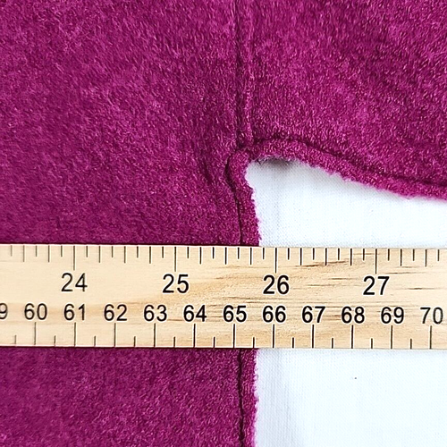 Eileen Fisher Boiled Wool Funnel Neck Tunic Sweater Womens XL Cerise Boxy - Picture 6 of 7