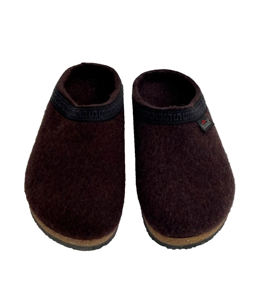 Zueco de fieltro de lana para mujer Stegmann suela de corcho M108 ciruela talla 9,5 Foto 3 de 4