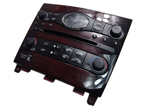2013 Infiniti EX37 AC Heat Air Climate Temperature Clock Radio Panel 68260 1BA2A - Picture 9 of 12