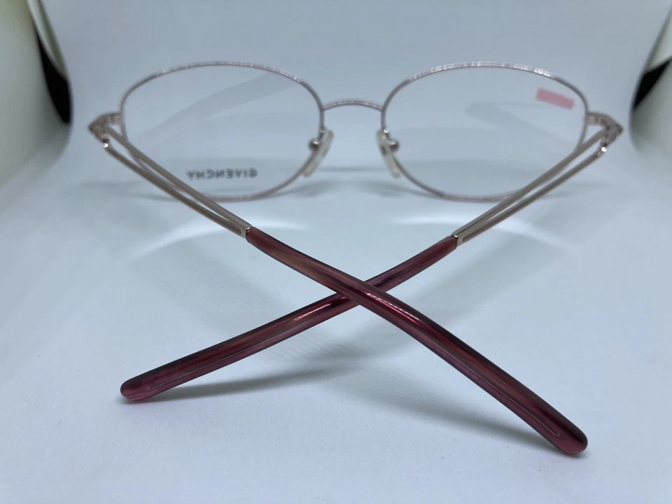 GIVENCHY VGV076 occhiali da vista vintage donna metallo argento silver glasses - Immagine 2 di 4