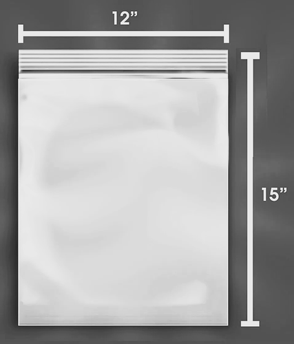 12" x 15" 2-Mil Klar Kunststoff Druckverschlussbeutel Reißverschlussbeutel Wiederverschließbar - Bild 3 von 5