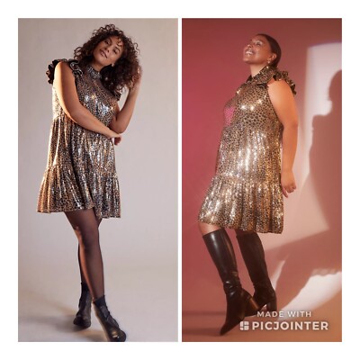 NWT ANTHROPOLOGIE OTHILIA JOELLA GOLD SEQUIN ANIMAL LEOPARD MINI DRESS PLUS 1X | eBay NWT ANTHROPOLOGIE OTHILIA JOELLA GOLD SEQUIN ANIMAL LEOPARD MINI DRESS PLUS 1X | eBay