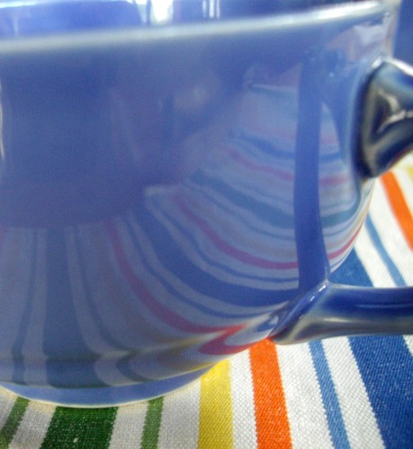 Vintage Homer Laughlin RIVIERA BLUE MAUVE Teacups Fiesta ~Set of 3 ~ - Picture 5 of 16