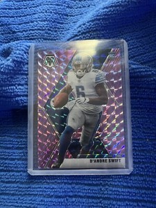 2020 Panini Mosaic - Rookies Mosaic Purple Prizm #215 D'Andre Swift /49 (RC)