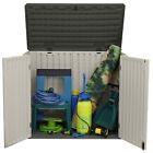 Ehhly Horizontal Resin Storage Shed, 47 Cuft Garden Tool Sheds & Outdoor Storage