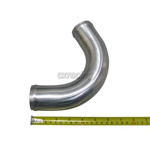CXRacing 2" OD Aluminum Intercooler Intake Pipe 120 Degree 10" Long Tube - Imagen 2 de 3
