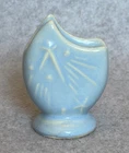 Shawnee Pottery miniature Art Deco vase w/ raised starburst decor 2.75" EX!