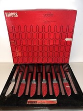 Vintage Viners Sable Boxed 6 Pairs Fish Cutlery Set