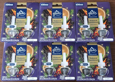 12 Glade Embers & Sandalwood Oils, Each Oil Contains 0.67 FL. OZ Limited Edition