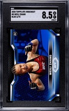 Weili Zhang 2020 Topps UFC Knockout #5 RC Blue 6/75 SGC 8.5