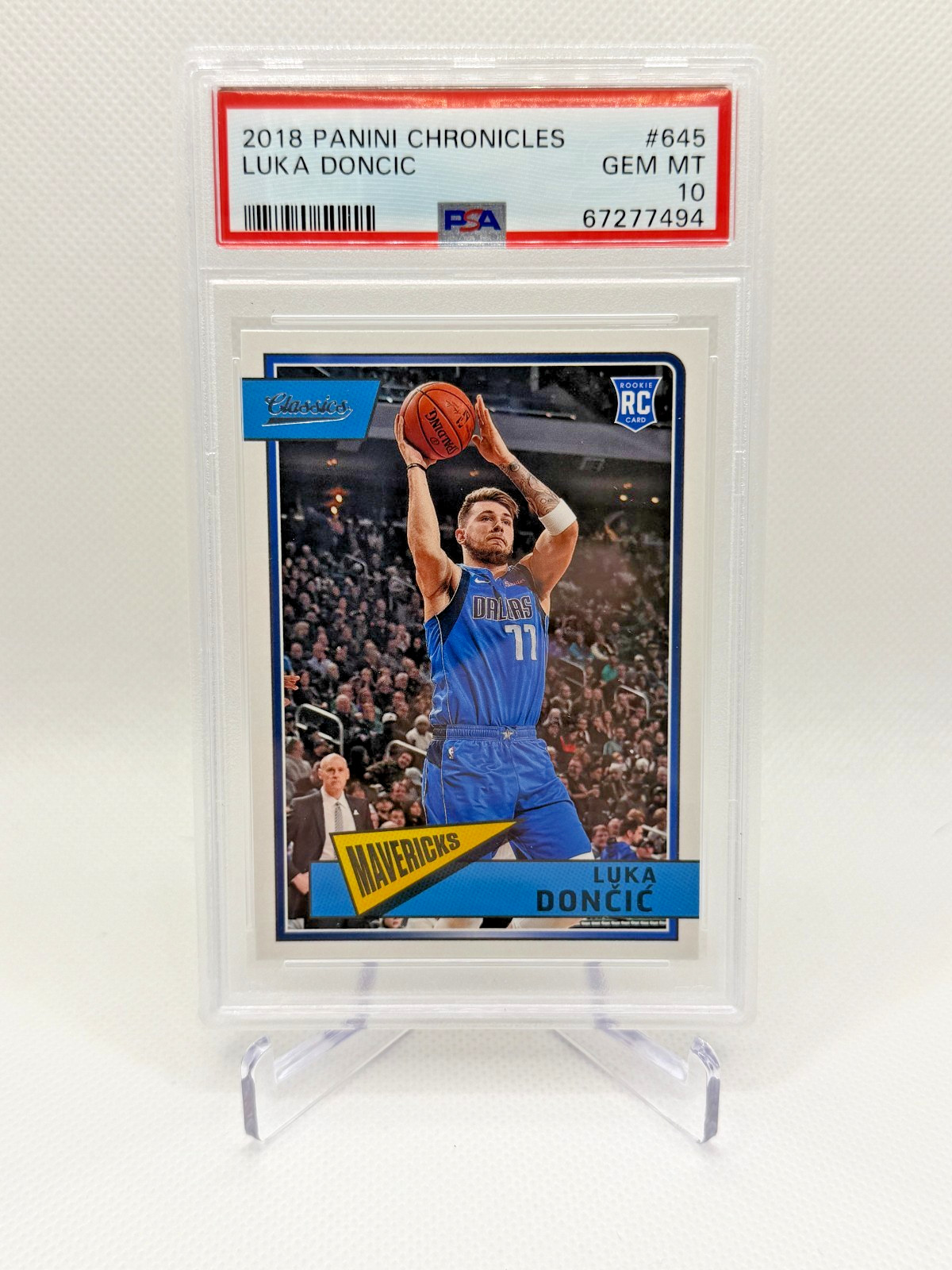 2018-19 Panini Chronicles LUKA DONCIC Rookie #645 PSA 10 GEM MINT Lakers Mavs