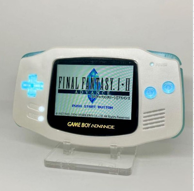 Nintendo Game Boy Advance IPS LCD Custom Mod Pearl White Clear Buttons LED