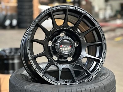 New 15x8 ET-6 Lenso Venom 7 Flow Formed Rim Satin Black (5 PCS) 5x139.7