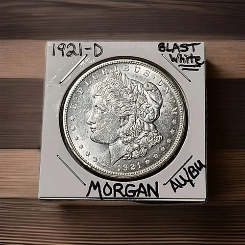 1921-D Morgan Silver Dollar☆AU/BU☆Blast White☆