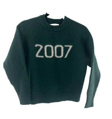 Women's Vintage Trail Heads Green Wool Crew Neck Sweater Size S