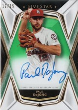 2019 Topps Five Star Autographs Green Fsa-Pd Paul Dejong 12/15