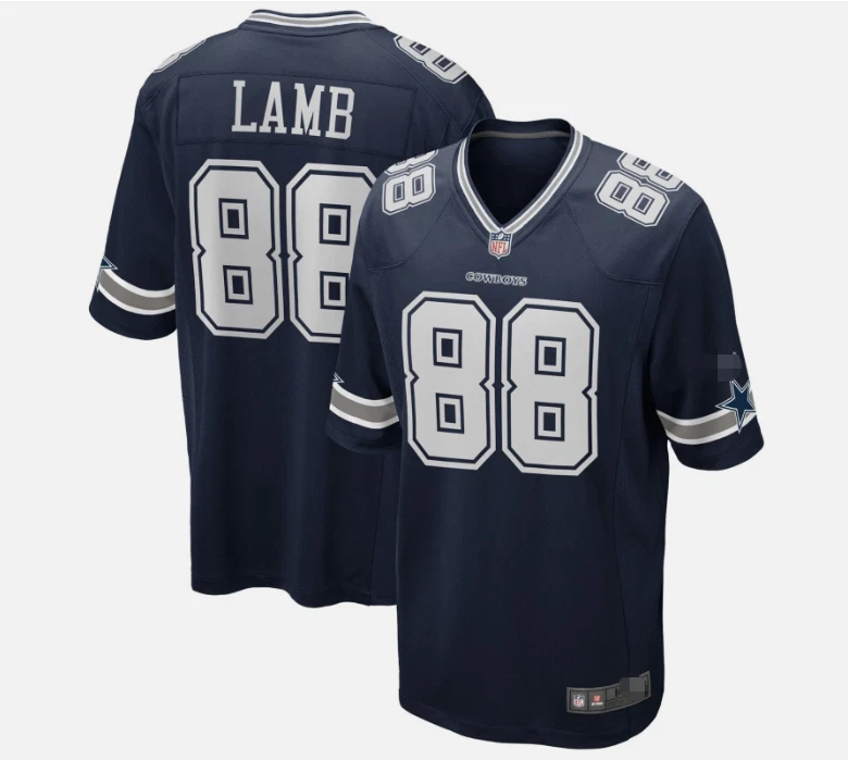 CeeDee #88 Lamb MEN Navy & White - All Stitched Jersey