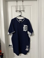 Navy Blaine Hardy #65 Detroit Tigers Majestic MLB Jersey Size 48 XL Stitched EUC