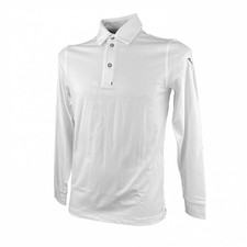Chervo Golf Hommes Long Bras Polo Shirt Antico Bio Sun Bloc Blanc Gr.46 2.Wahl