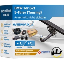 ANH�NGERKUPPLUNG f�r BMW 3er Touring G21 ab 19 starr GDW +13pol E-Satz SPEZ
