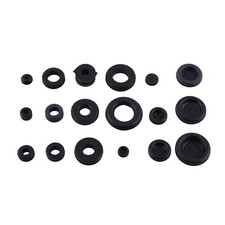 125pcs 18 Sizes Rubber Grommet Firewall Hole Plug Set Electrical Wire Gasket LW