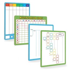 Dry Erase Division  Multiplication Chart White Board 9" x 12", Double Side T...