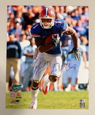 PERCY HARVIN AUTOGRAPHED/SIGNED FLORIDA GATORS 16x20 PHOTO w/2x NTL CHAMPS - BAS