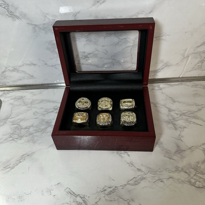 #ad #ad KOBE BRYANT LAKERS PLATED 5 CHAMPION Rings amp; MAMBA RINGSET 1 $120.00