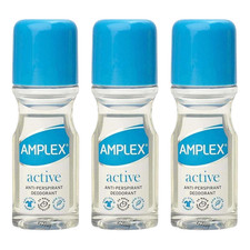 Image of Amplex Active Anti-perspirant Deodorant Roll-On 50ml - Pack of 3